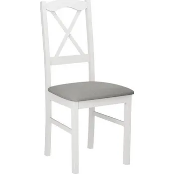 Jídelní židle Kuchyňská židle s čalouněným sedákem DANBURY 11 - bílá / šedá