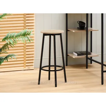 Barová židle Barová stolička MAEVA - dub sonoma / černá