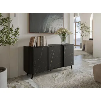 Komoda Komoda s dvířky KLEMEK - san sebastian / černá