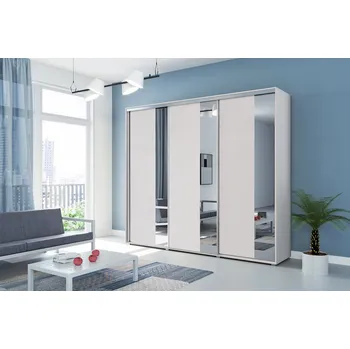 Šatní skříň Třídveřová šatní skříň 278/215 MARCO - bílá