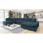 Rozkládací sedačka do U PHOENIX - tmavá modrá, pravý roh