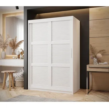 Šatní skříň Šatní skříň MATILDA 1 - 120 cm, bílá / stříbrná