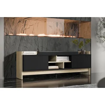 Televizní stolek TV stolek ILOFA - dub cremona / černý