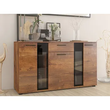 Komoda Komoda do obýváku s osvětlením SANA - dub lefkas