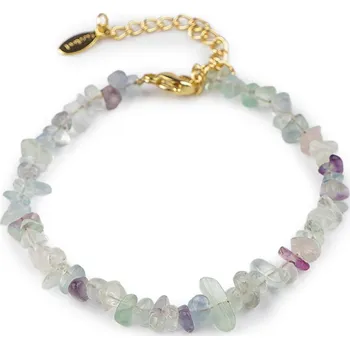 Náramek Náramek ze zlomků minerálů, střední, 5 fluorit