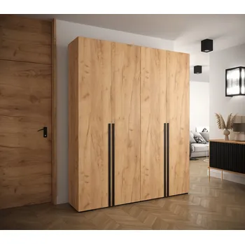 Šatní skříň Policová skříň MARIYA 2 - šířka 200 cm, dub craft zlatý