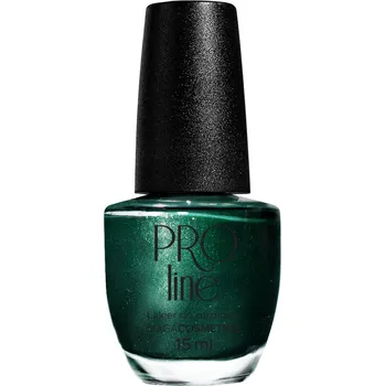 Přípravek na nehty Lak na nehty zelený, odstín lesní zeleň, s efektem třpytek a perleti Proline 107