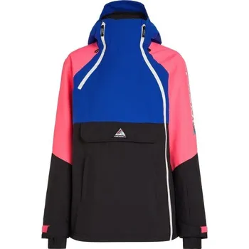 Dámská lyžařská/snowboardová bunda O'Neill FWC'PLAY ASYMMETRIC L Černá, Modrá, Růžová