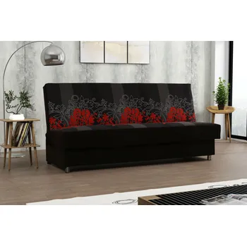 Pohovka Pohovka s úložným prostorem TEMARI - černá / červená