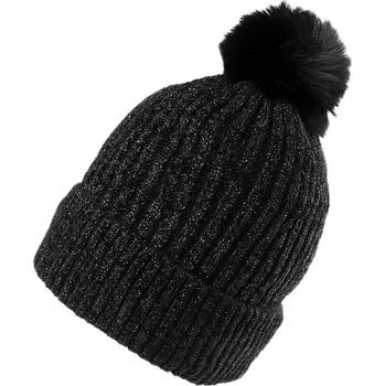 Čepice Dámská / dívčí zimní čepice žinylková s lurexem Emi Ross, velké, 5 černá