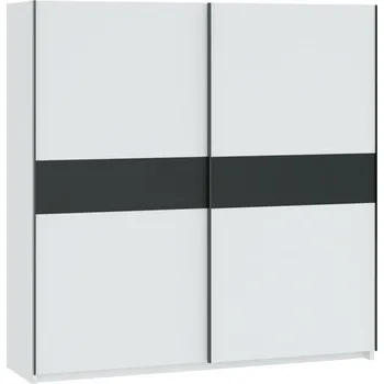 Šatní skříň Šatní skříň 200 cm RANDLER - bílá / antracitová