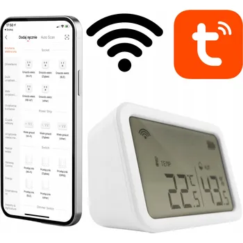 Meteostanice Senzor Teploty, Vlhkosti a Luxmetr LCD Tuya