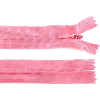 Zip Spirálový zip skrytý No 3 délka 60 cm dederon, malé, 137 růžová střední