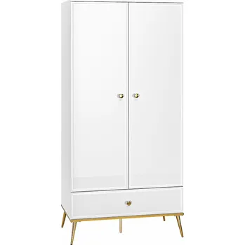 Šatní skříň Dvoudveřová skříň AIKE - šířka 92 cm, bílá
