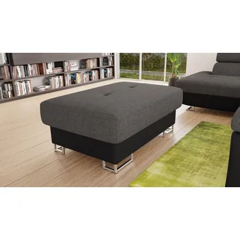 Taburet Taburet SAN DIEGO - černá ekokůže / tmavý šedý