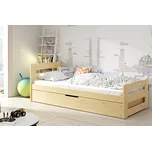 Dětská postel s úložným prostorem a matrací 90x200 LYDIE - borovice