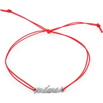 Náramek Náramek s přívěskem z nerez oceli máma, střední, 1 červená máma