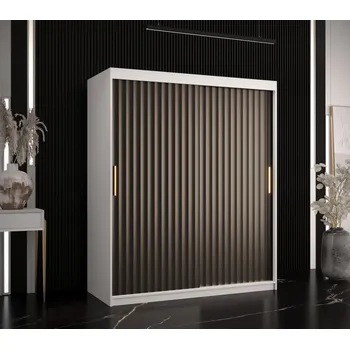 Šatní skříň VENETI RADKIN 1 - šířka 150 cm, bílá / černá