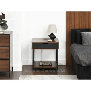 Ložnice Noční stolek DILMAR - ořech / černý