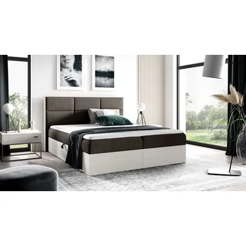 Postel Kontinentální postel 180x200 CHANTELLE 2 - nordic teak / hnědá + topper ZDARMA