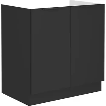 Kuchyňská skříňka Dřezová skříňka SAJU - šířka 80 cm, černá