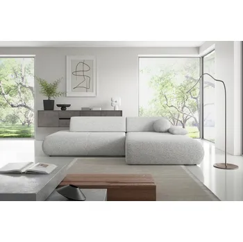 Sedací souprava Rozkládací rohová sedačka s úložným prostorem SURREY 1 - světlá šedá 1, pravý roh