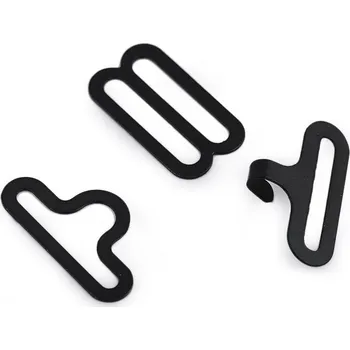 Zapínání na motýlka, střední, 2 černá