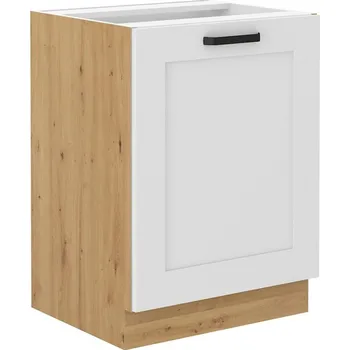 Kuchyňská linka Dolní jednodveřová skříňka LAILI - šířka 60 cm, bílá / dub artisan