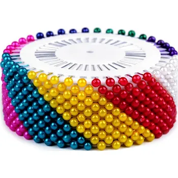 Špendlíky s plastovou hlavičkou na rozetě délka 37 mm, střední, 1 mix