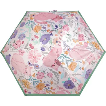 Deštník Dámský mini skládací deštník, střední, 1 pudrová kočka