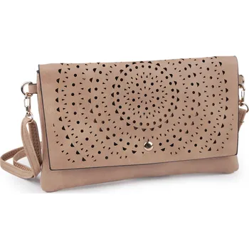 Kabelka Kabelka s vysekávaným vzorem 16x26 cm, střední, 5 béžová