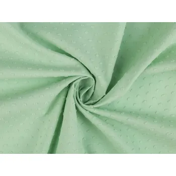 Bavlněná látka / plátno s nopky, střední, 6 zelená past.sv.