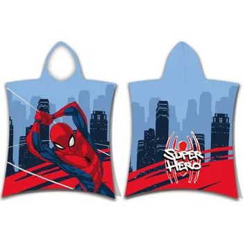 Jerry Fabrics Plážová osuška pončo Spider-man Super hero 50x115 cm