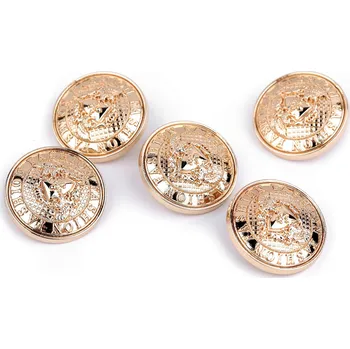 Knoflík Kovový knoflík velikost 32"; 40", velké, 4 (40") růžové zlato