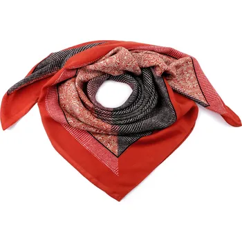 Šátek Šátek 105x105 cm, velké, 1 červená tmavá