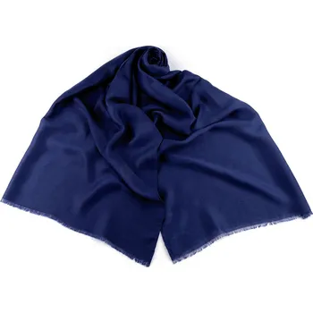 Šála Letní šátek / šála / pléd jednobarevný 85x180 cm, střední, 7 modrá tmavá