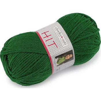 Příze Pletací příze Hit 50 g, střední, 10 (0243) zelená