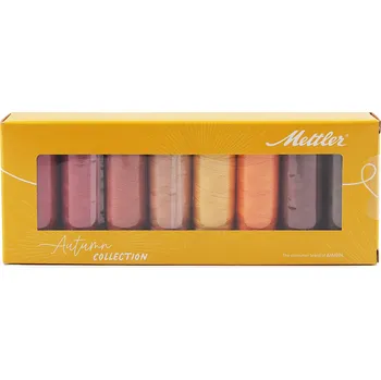 Nit Sada bavlněných nití Silk-finish Mettler 8x150 m, střední, 2 mix podzim