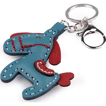 Náramek Přívěsek na batoh / klíče vlk, koník, střední, 6 modrá kůň