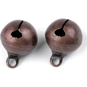 Rolničky mosazné Ø12 mm, střední, 2 staroměděná