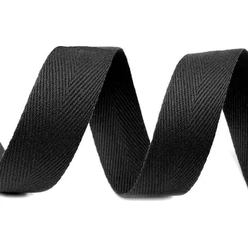 Keprovka - tkaloun šíře 20 mm, střední, 7001 černá