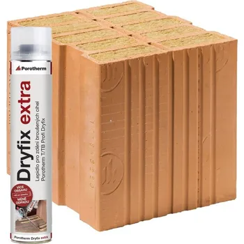 zdivo Cihla Porotherm 30 T Profi Dryfix 1/2 P8 broušená – 123×300×249 mm