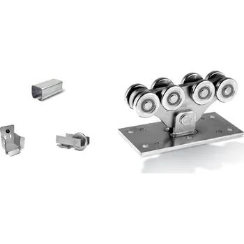 Pohon brány Sada pro samonosné brány do 8 m, šína Zn Silver zinc Rolling Center
