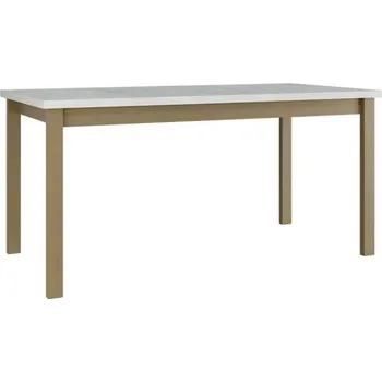Jídelní stůl Rozkládací kuchyňský stůl 160x90 cm ELISEK 4 - bílý / dub sonoma