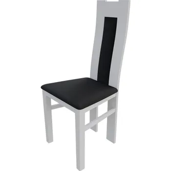 Jídelní židle Kuchyňská židle MOVILE 19 - bílá / černá ekokůže