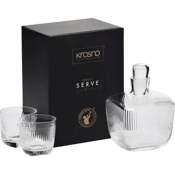 Sklenice Sada na whisky KROSNO Perfect Serve Gentleman karafa + 2 sklenice