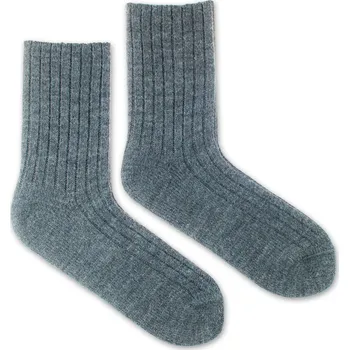 Dámské ponožky Vlněné ponožky Vlnáč žebrovaný šedý S (35-38)