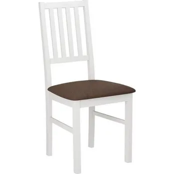 Jídelní židle Dřevěná jídelní židle DANBURY 7 - bílá / hnědá 2