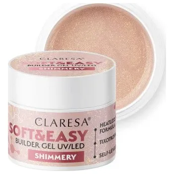 Přípravek na nehty CLARESA STAVEBNÍ GEL NA NEHTY SOFT&EASY SHIMMERY 90G