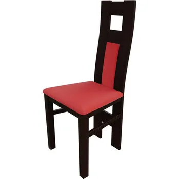 Jídelní židle Jídelní židle MOVILE 20 - ořech / červená ekokůže